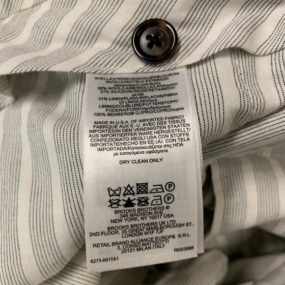 BLACK FLEECE Size 38 Burgundy Grey Cream Checkered Wool Blend 31 Suit - Picture 9 of 10